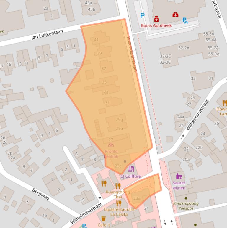 Kaart van postcodegebied 6881KZ.