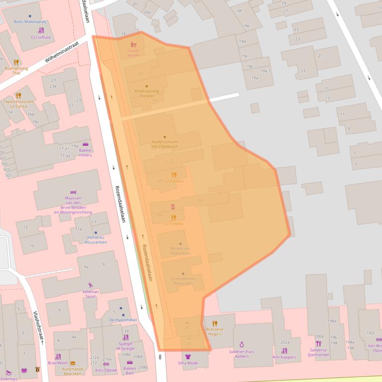 Kaart van postcodegebied 6881LC.