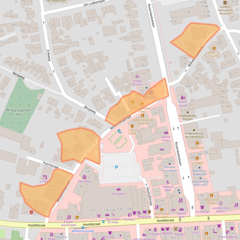 Kaart van postcodegebied 6881LH.