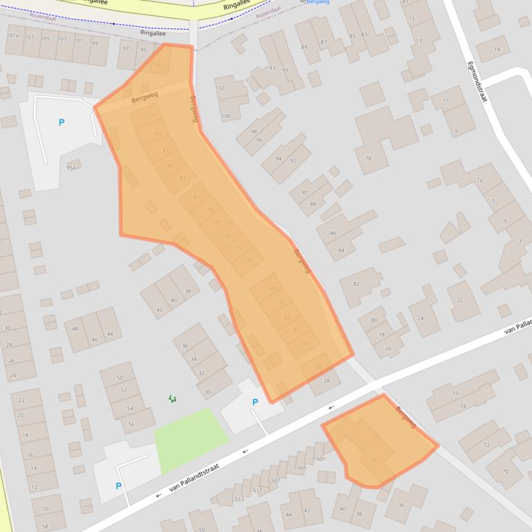 Kaart van postcodegebied 6881LP.