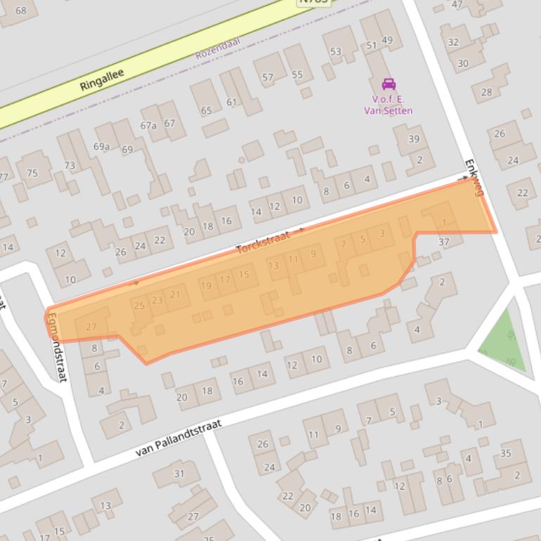 Kaart van postcodegebied 6881MH.