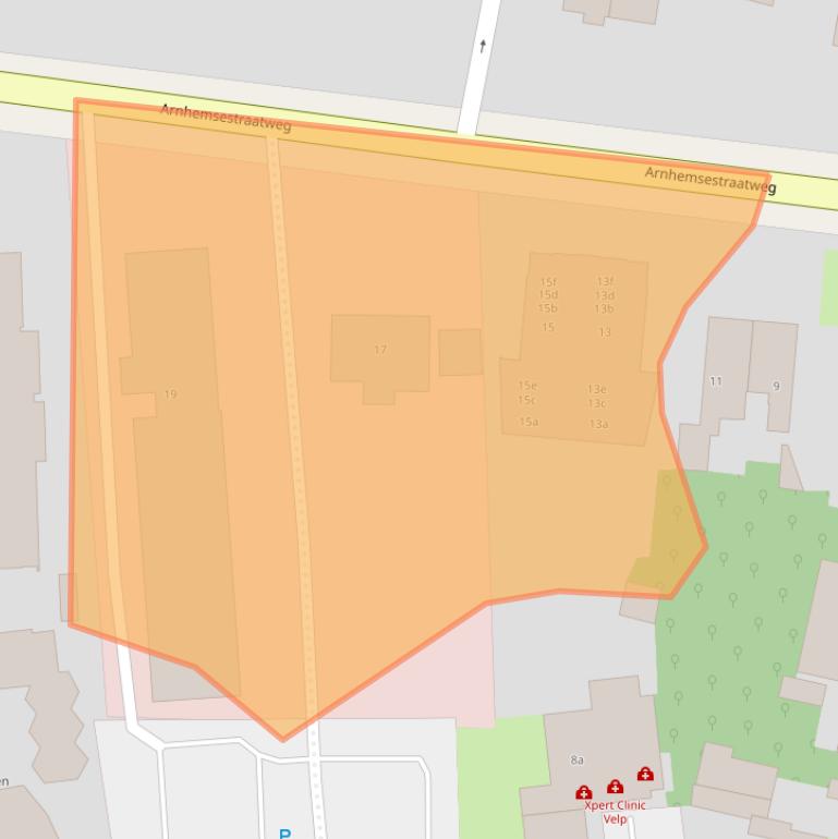 Kaart van postcodegebied 6881NB.