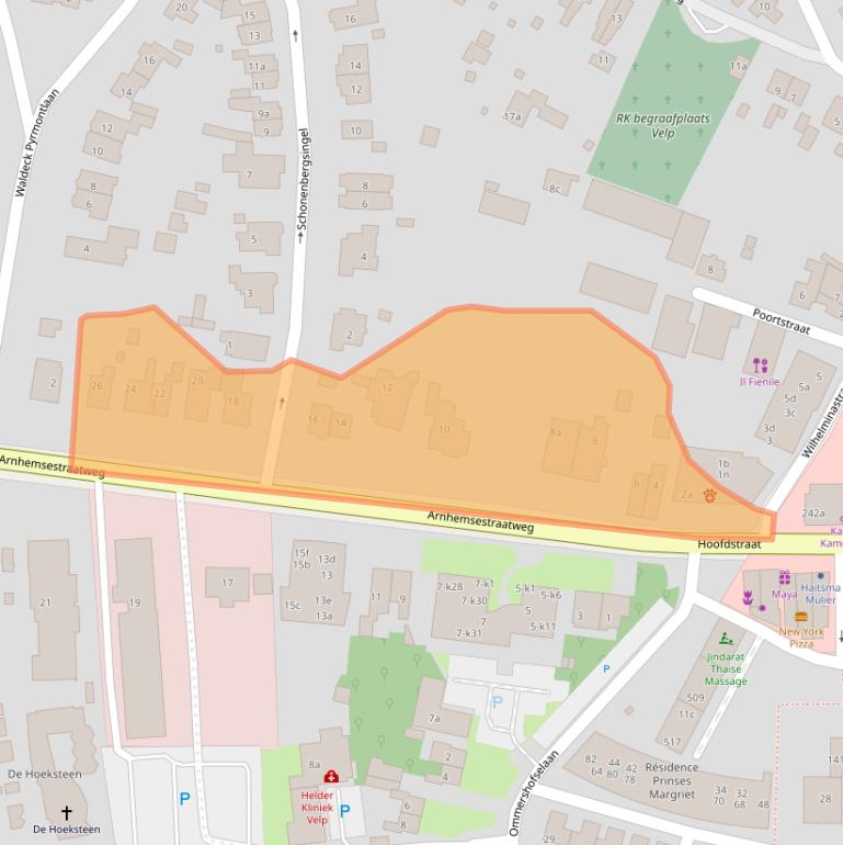 Kaart van postcodegebied 6881NG.