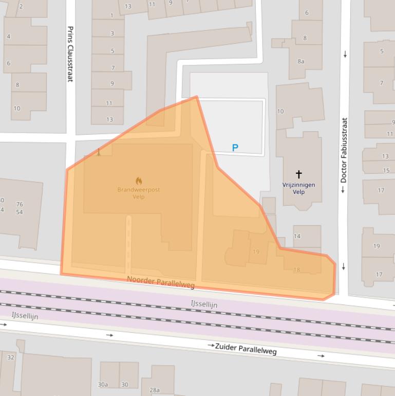 Kaart van postcodegebied 6881RW.