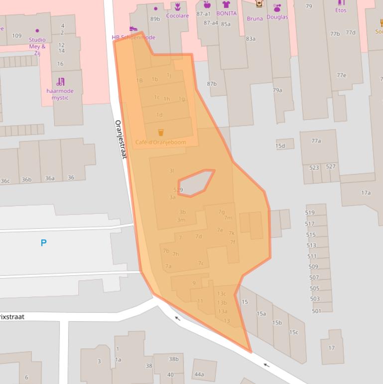 Kaart van postcodegebied 6881SB.