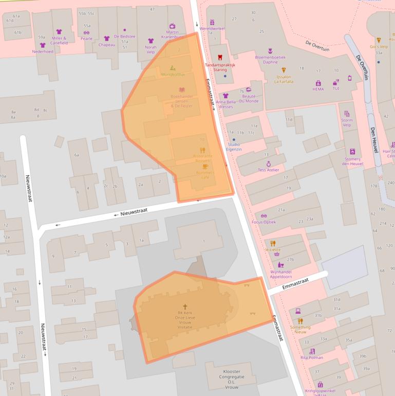 Kaart van postcodegebied 6881ST.