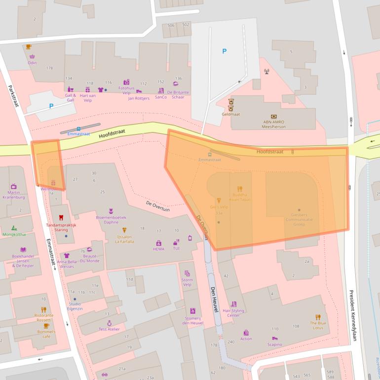 Kaart van postcodegebied 6881TB.