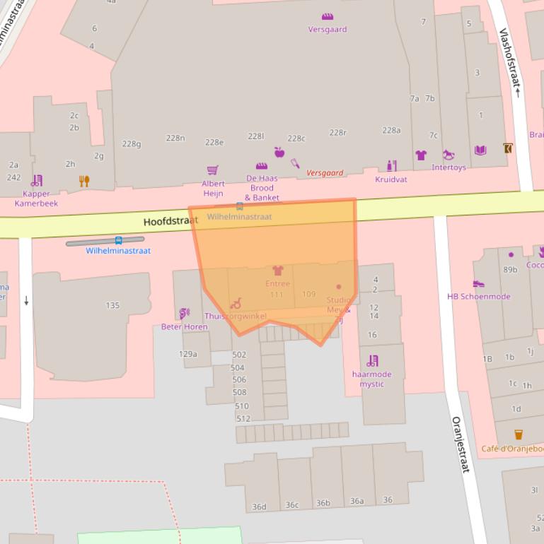 Kaart van postcodegebied 6881TE.