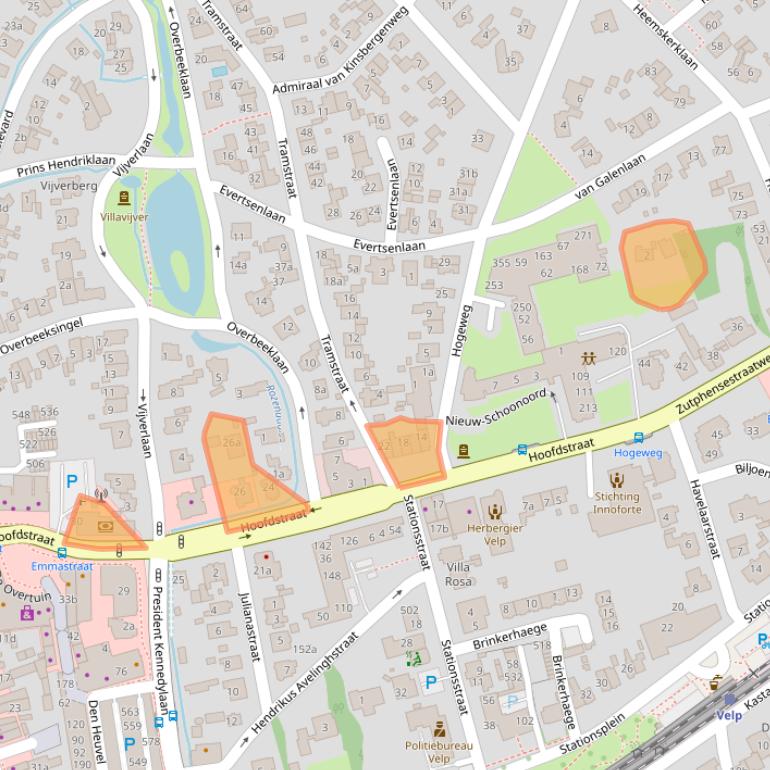 Kaart van postcodegebied 6881TH.