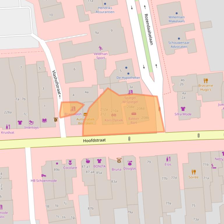 Kaart van postcodegebied 6881TP.