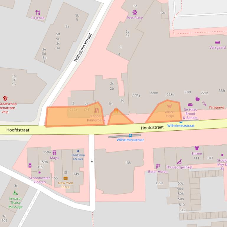 Kaart van postcodegebied 6881TS.