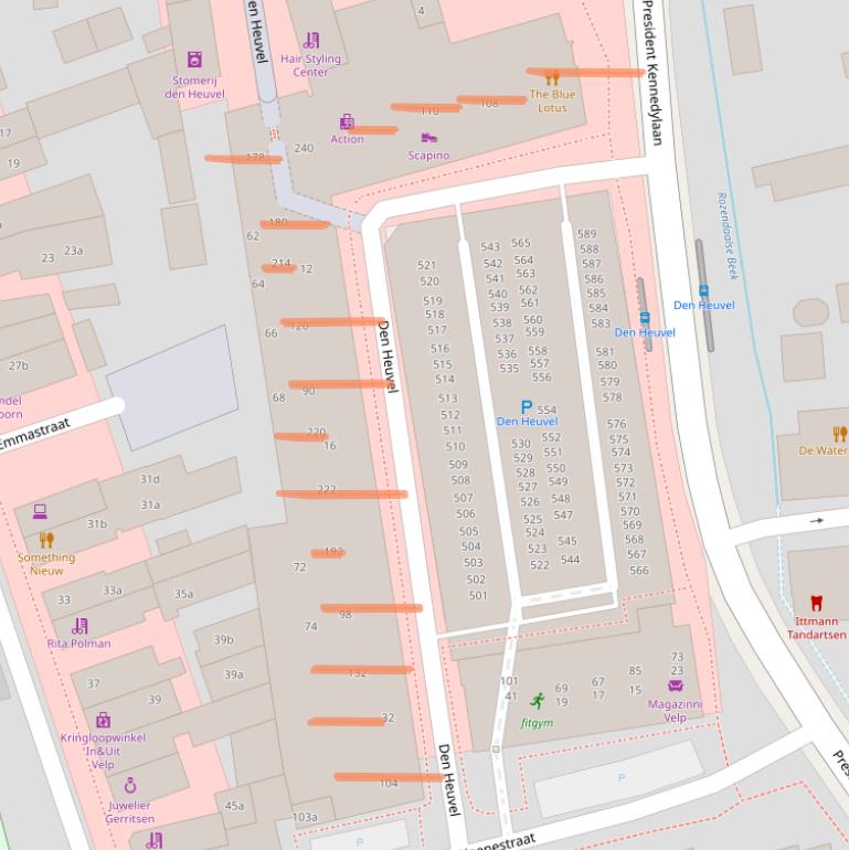 Kaart van postcodegebied 6881VJ.