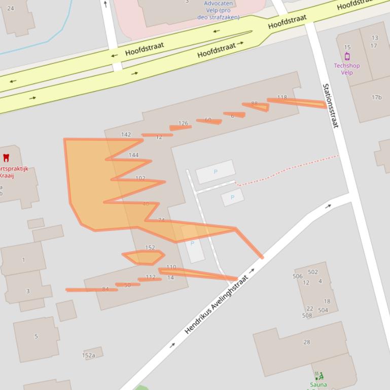 Kaart van postcodegebied 6881VS.