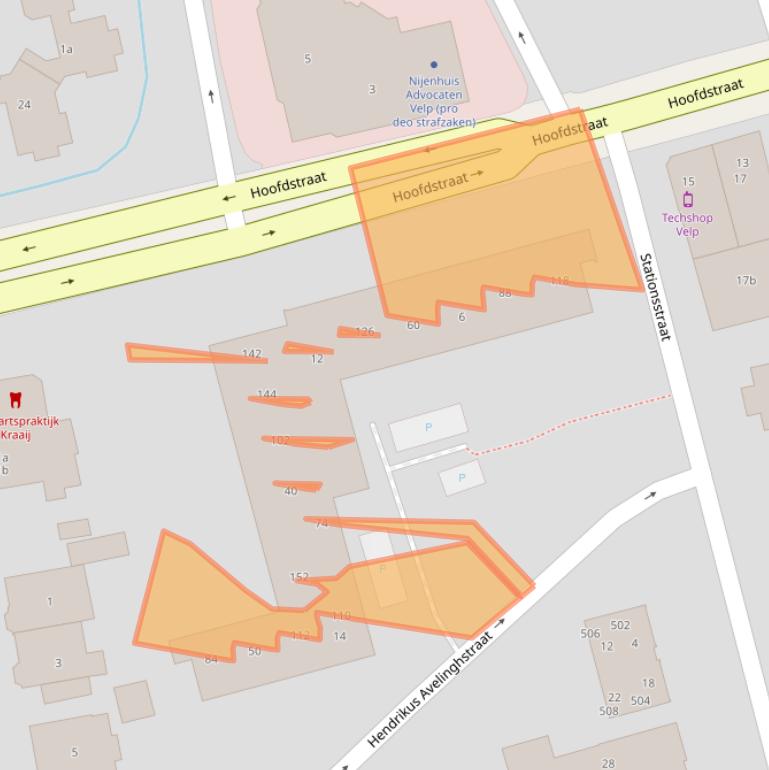 Kaart van postcodegebied 6881VV.