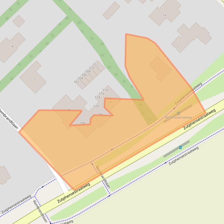 Kaart van postcodegebied 6881WP.