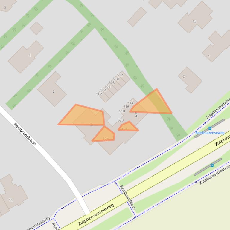 Kaart van postcodegebied 6881WR.