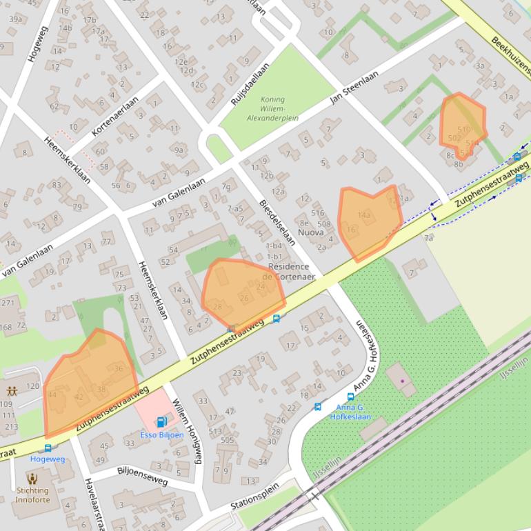 Kaart van postcodegebied 6881WS.