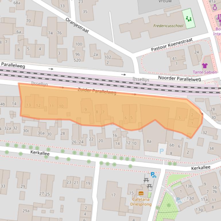 Kaart van postcodegebied 6882AC.