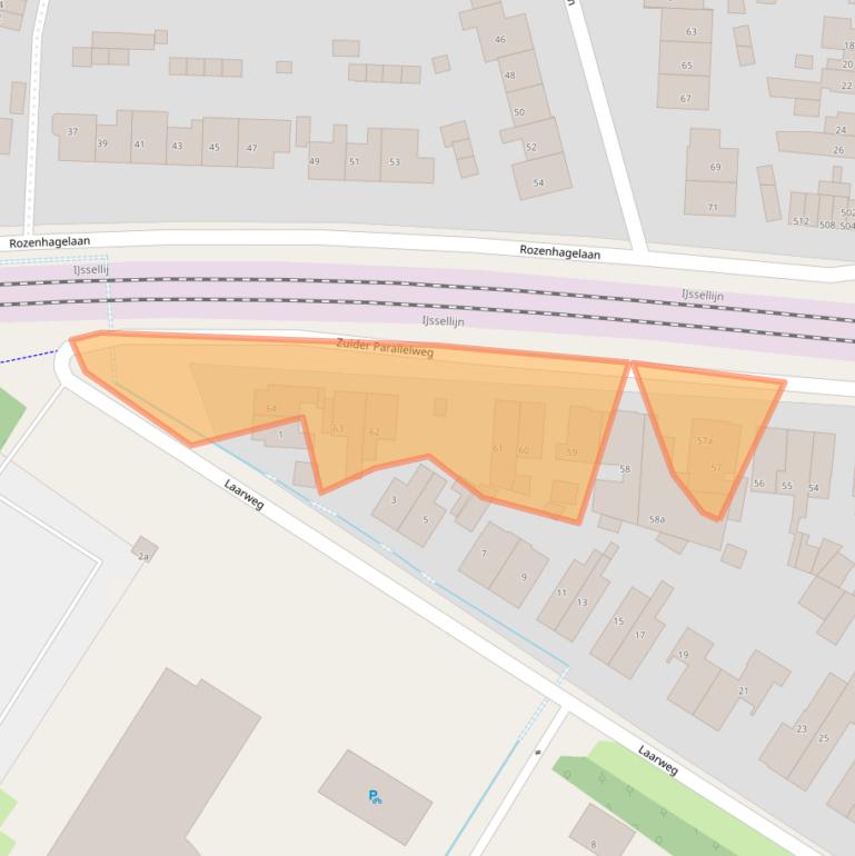 Kaart van postcodegebied 6882AJ.