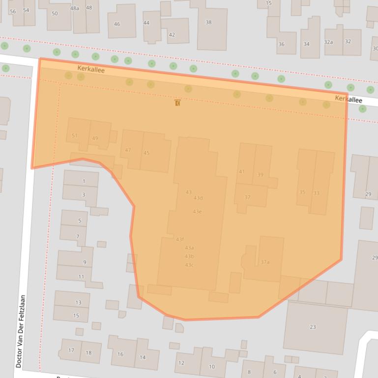 Kaart van postcodegebied 6882AM.