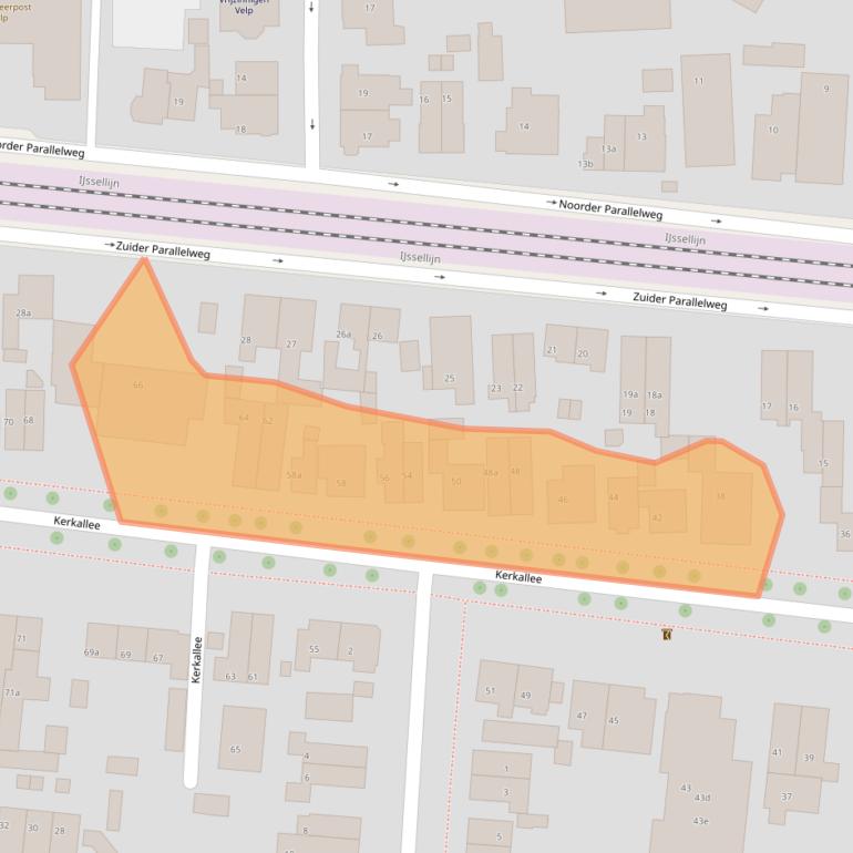 Kaart van postcodegebied 6882AV.