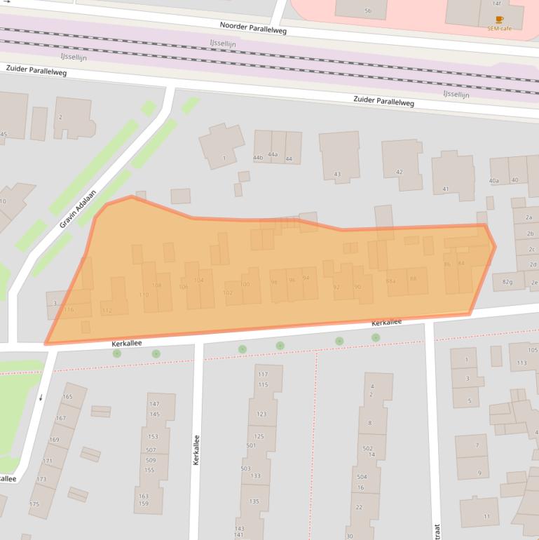 Kaart van postcodegebied 6882AX.