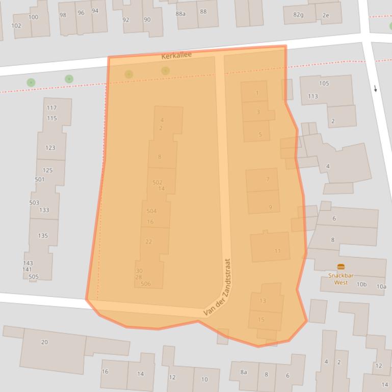 Kaart van postcodegebied 6882AZ.
