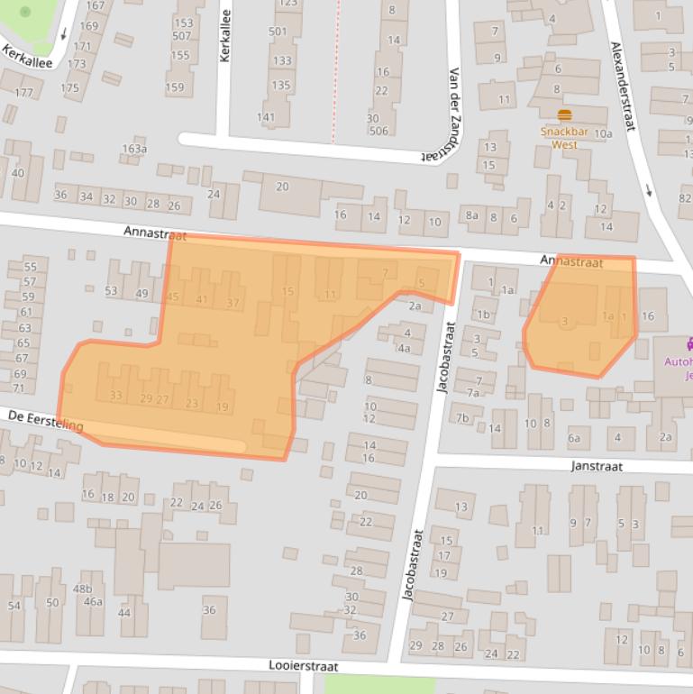 Kaart van postcodegebied 6882BA.