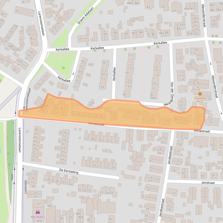 Kaart van postcodegebied 6882BC.