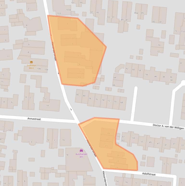 Kaart van postcodegebied 6882BD.