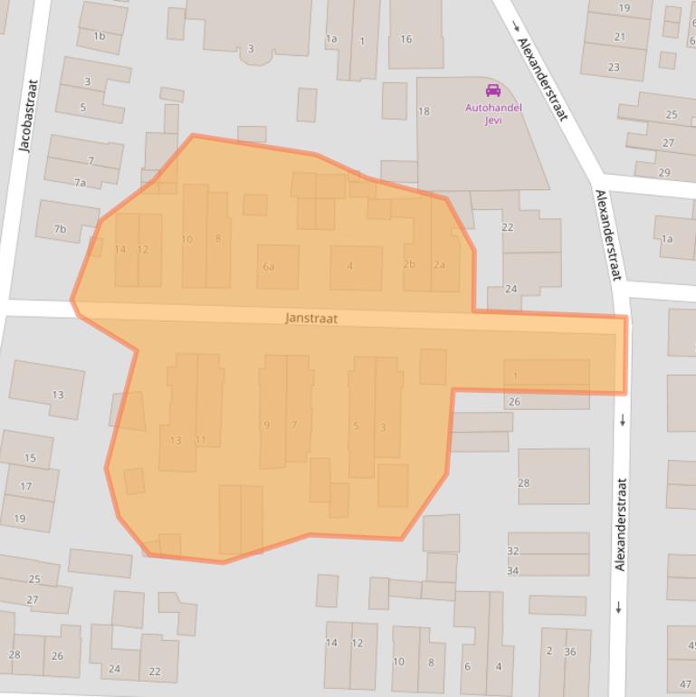 Kaart van postcodegebied 6882BS.