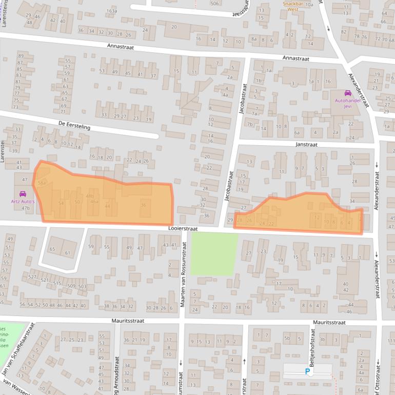 Kaart van postcodegebied 6882BZ.