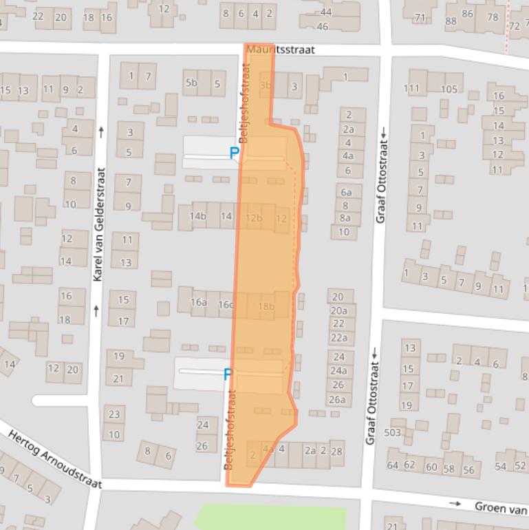 Kaart van postcodegebied 6882CD.