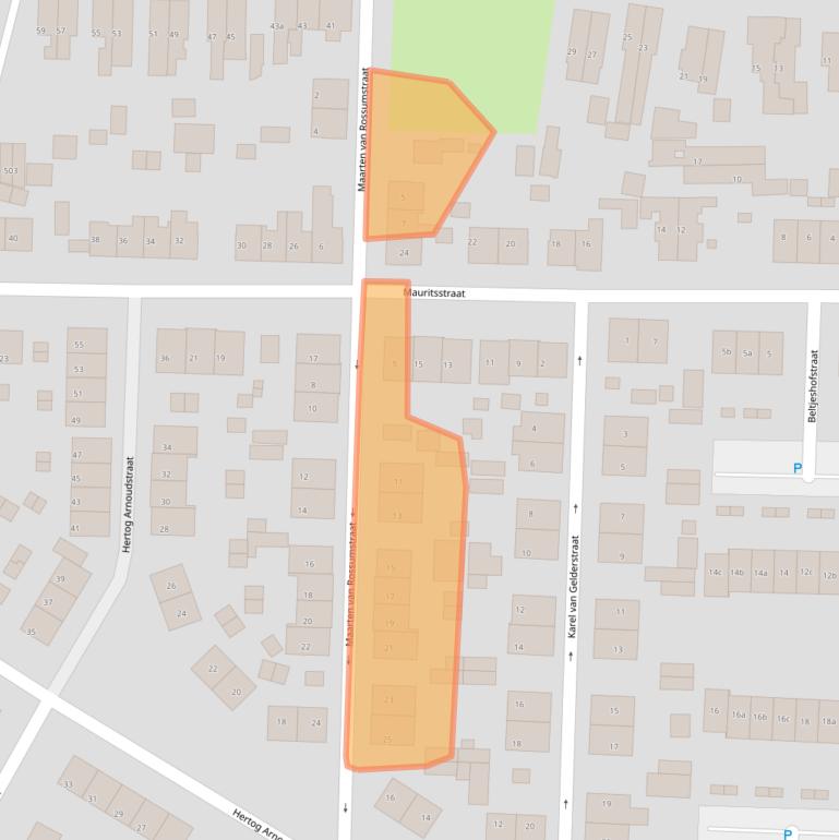 Kaart van postcodegebied 6882CJ.