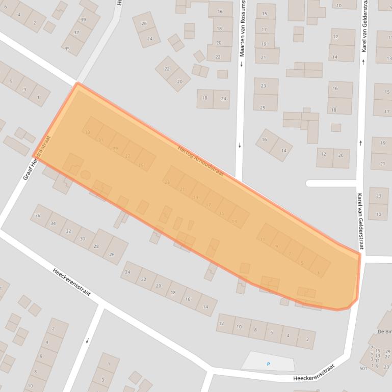 Kaart van postcodegebied 6882CL.