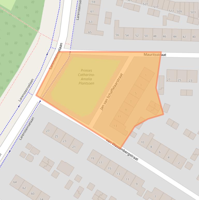 Kaart van postcodegebied 6882CS.