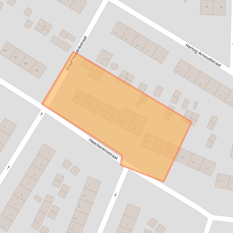 Kaart van postcodegebied 6882DB.