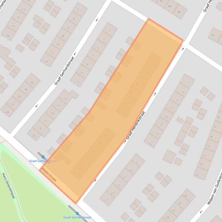 Kaart van postcodegebied 6882DJ.