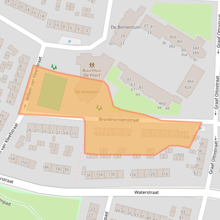 Kaart van postcodegebied 6882DP.