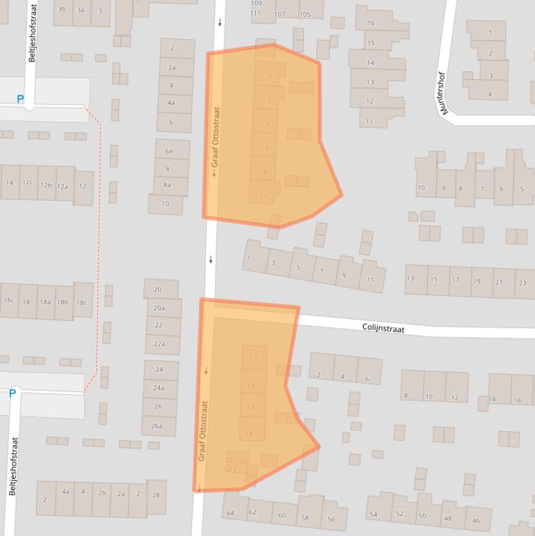 Kaart van postcodegebied 6882DS.