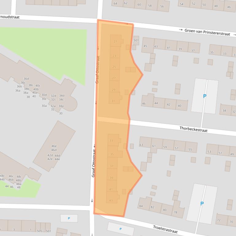 Kaart van postcodegebied 6882DT.