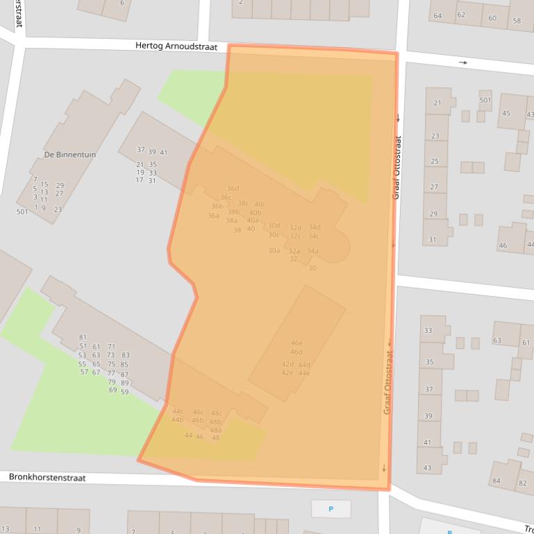 Kaart van postcodegebied 6882DX.