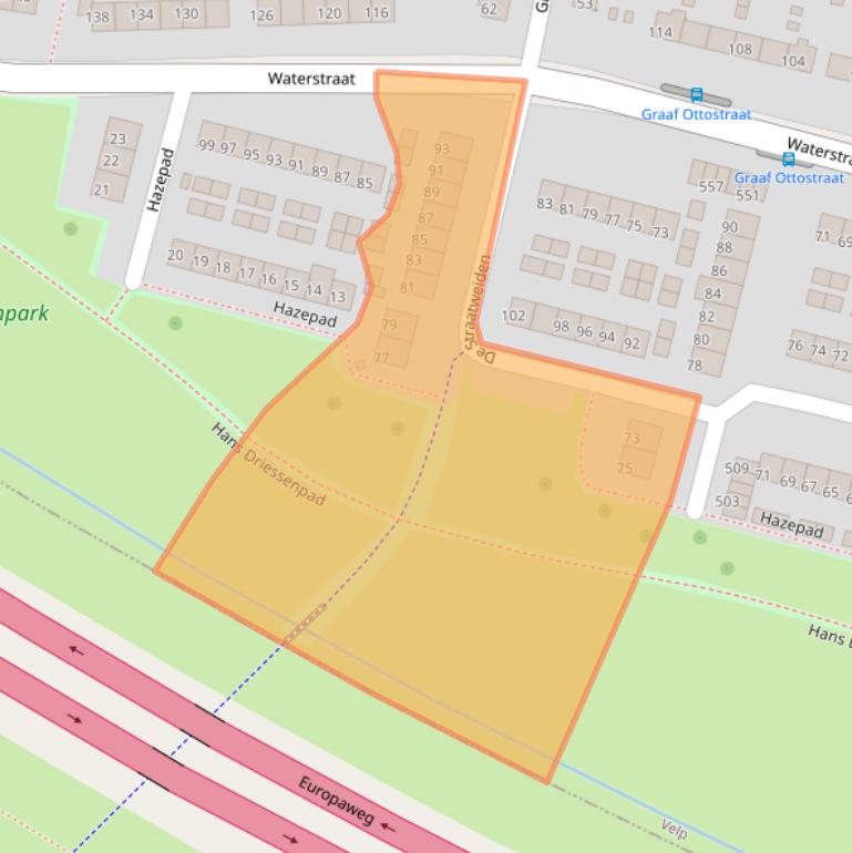 Kaart van postcodegebied 6882EC.