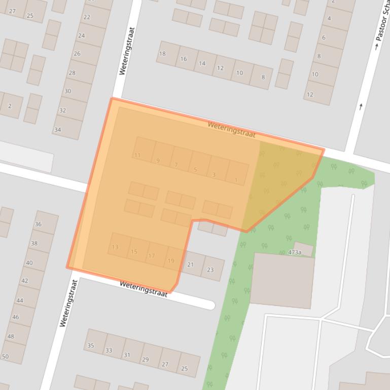 Kaart van postcodegebied 6882EM.