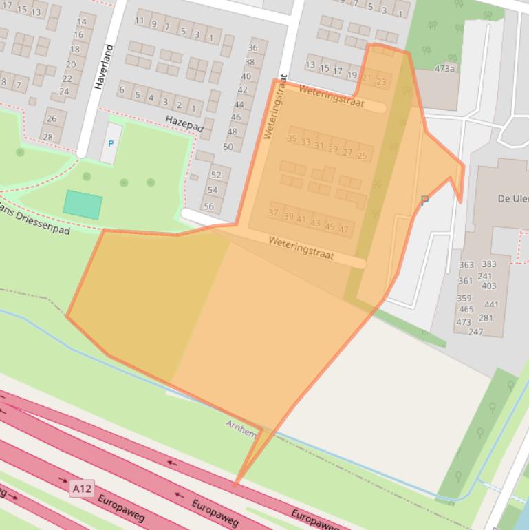 Kaart van postcodegebied 6882EN.