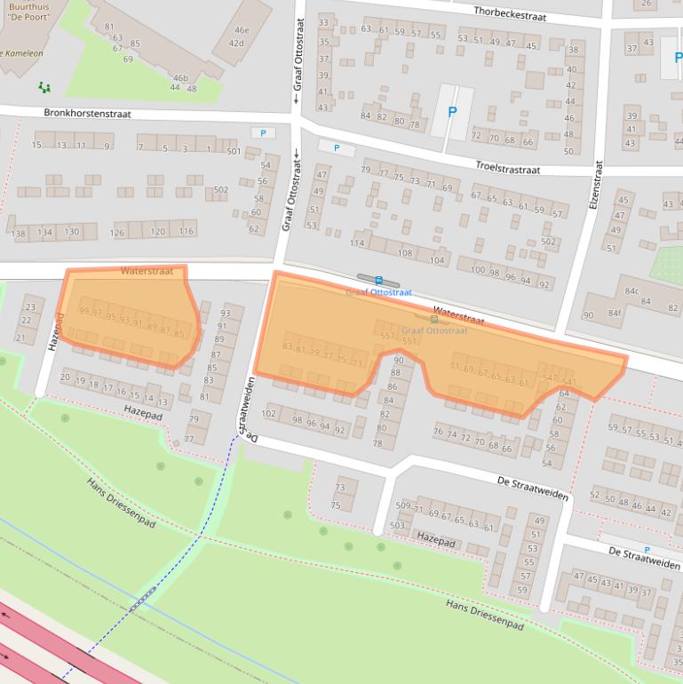 Kaart van postcodegebied 6882GC.