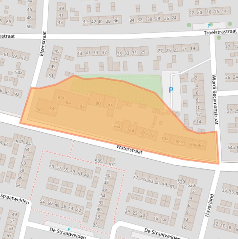Kaart van postcodegebied 6882GG.