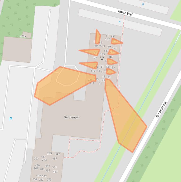 Kaart van postcodegebied 6882GR.