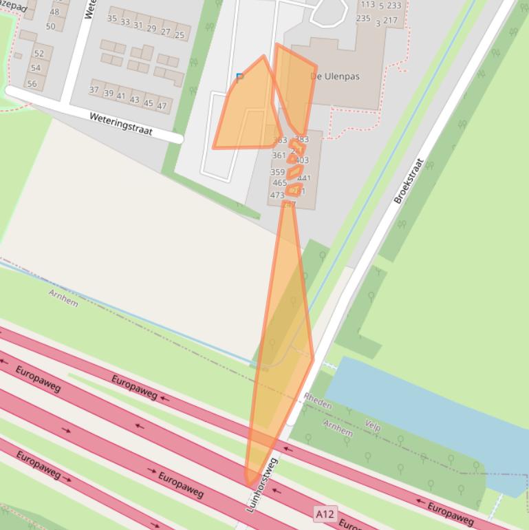 Kaart van postcodegebied 6882GS.