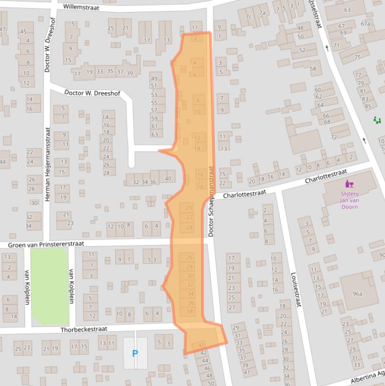 Kaart van postcodegebied 6882HN.